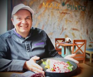 Maíz Pinto, Tlaxcala, restaurante en Tlaxcala, chile en nogada, Maleta de viajes, baúl gastronómico